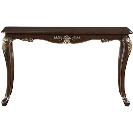 Traditional Rectangular Sofa Table with Cabriole Legs